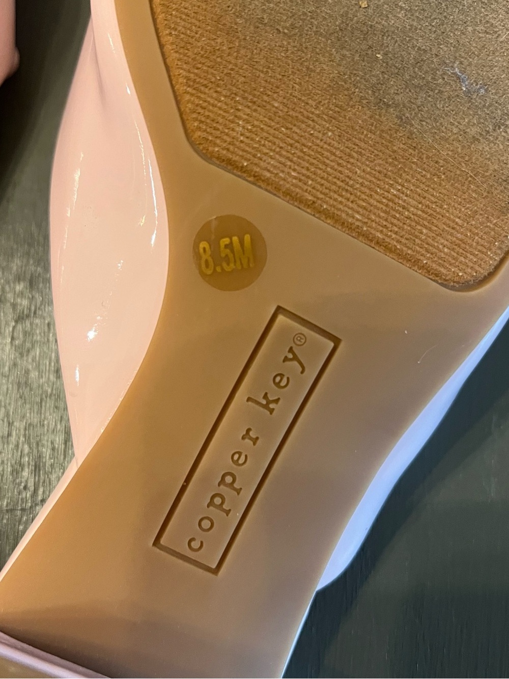 Copper Key Pink Butterfly Rhinestone Block Heel Mules - Picture 5 of 6